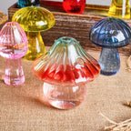 Vaso de cogumelo colorido criativo hidropônico vidro transparente aromaterapia vaso sala estar jantar desktop arte decoração