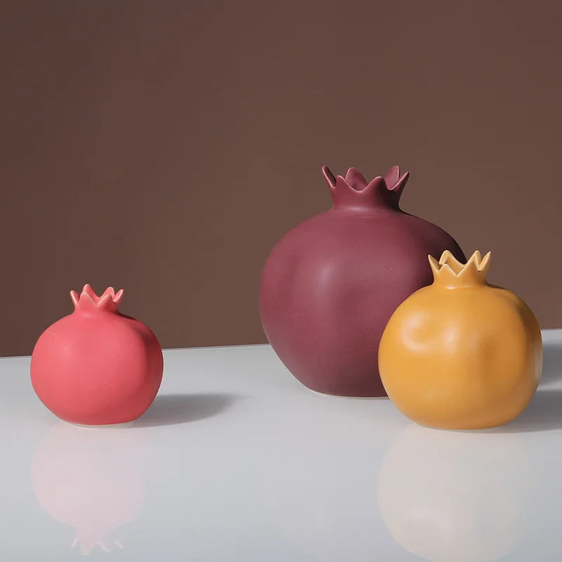 Morandi colorido cerâmica romã ornamentos quarto casa sala de estar atmosfera criativa diversão decoração frutas estilo minimalista
