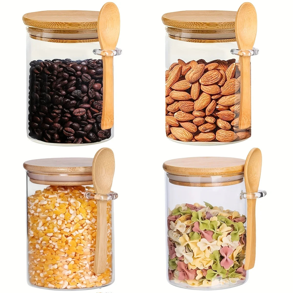 Conjunto de Potes Herméticos com Colher