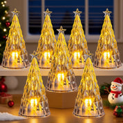 1/6 pçs decoração de natal romântico luz da noite luminosa árvore de natal presentes de ano novo festa de natal ornamento decoração de mesa do quarto