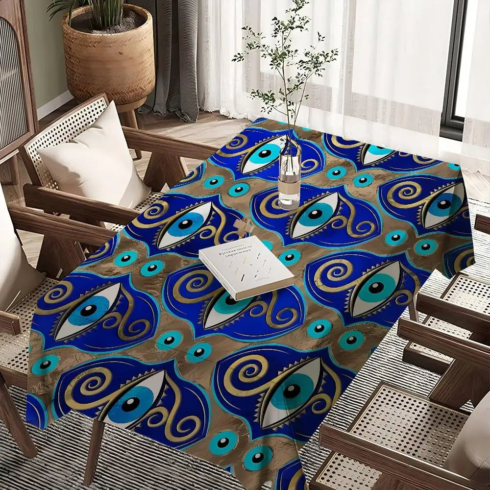 Nazar mau olhado árvore da vida toalha de mesa festa de aniversário casamento natal capa de mesa limpar pano decoração cobre retângulo