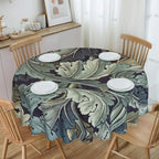 Redonda Pavões E Raposa Por William Morris Toalha De Mesa À Prova De Óleo À Prova D' Água Cobre Animais Da Floresta Têxtil Padrão Toalha De Mesa