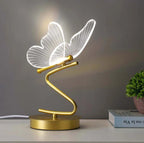 Nordic led candeeiros de mesa iluminação interior botão interruptor quarto cabeceira sala estar restaurante decoração casa borboleta lâmpada mesa