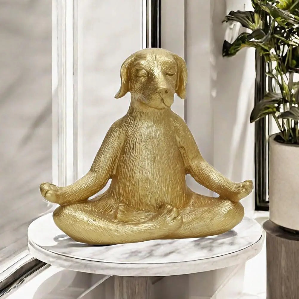 1pc estátua de meditação, estátua de yoga de cachorro, estátua de pose de yoga estátuas decorativas de jardim para pátio, gramado, quintal e decoração de jardim