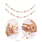 2m bola de feltro guirlanda pompom corda ornamentos para boho casa decoração do quarto chá de bebê aniversário natal decoração da parede