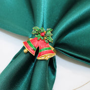 6 pçs anéis de guardanapo de natal árvore de natal floco de neve veados quebra-nozes guardanapo titular fivela de guardanapo de ouro para festa de natal decoração de mesa