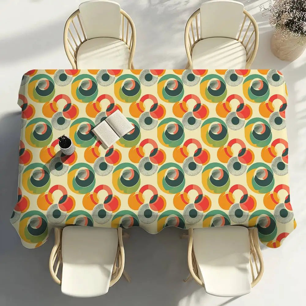 Toalha de Mesa Geométrica à Prova d'Água para Decoração