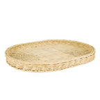 Handwoven Rattan Bread Basket, alimentos frutas e legumes servindo cestas, capa à prova de poeira, organizador despensa para cozinha