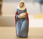 Conjunto de estátua de virgem maria e bebê jesus inspirado sagrado para decoração de casa muçulmana, figuras religiosas clássicas de mãe e infantil da moda