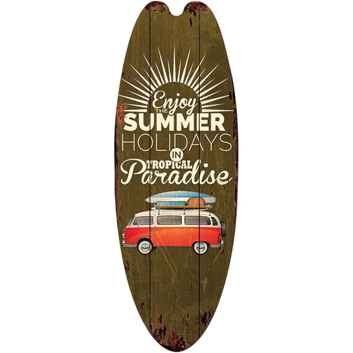 Prancha de surf parede pendurado sinal de madeira decoração de praia verão temático tropical bar decoração de parede bem-vindo ao paraíso sinal de porta para casa quarto