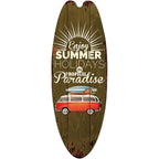 Prancha de surf parede pendurado sinal de madeira decoração de praia verão temático tropical bar decoração de parede bem-vindo ao paraíso sinal de porta para casa quarto