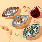 Criativo Devil Eye Imprime Bandeja De Armazenamento De Jóias, bandeja De Cerâmica Oval, Decoração De Varejo Doméstico, Ornamentos, 1 Peça