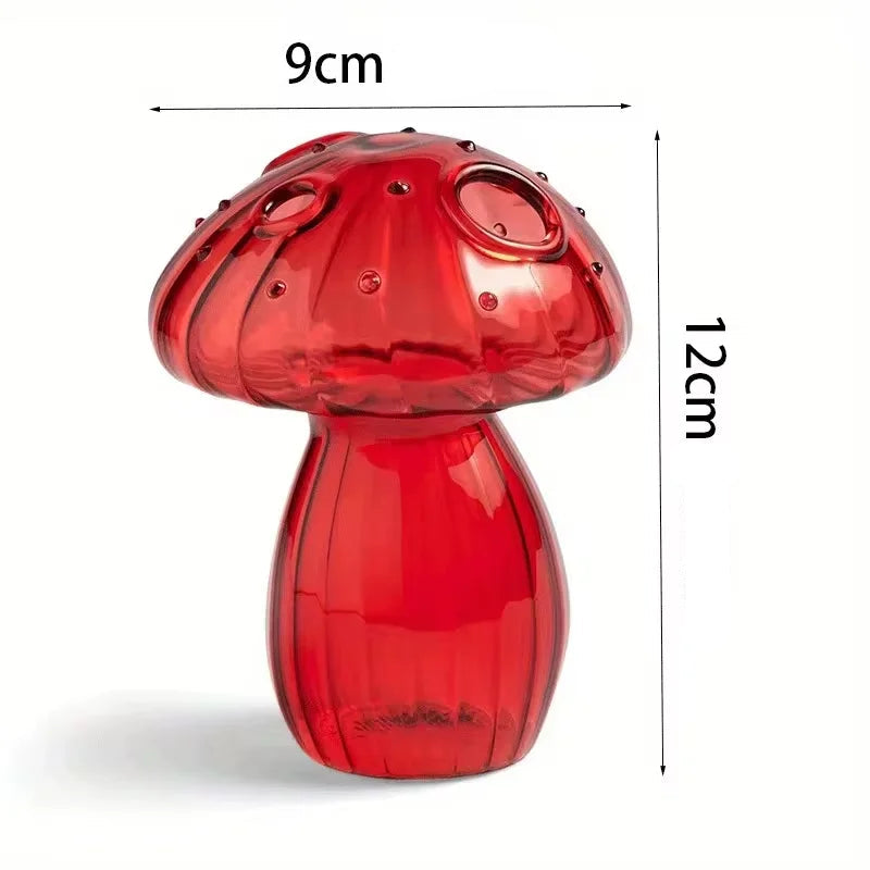 Vaso de cogumelo colorido criativo hidropônico vidro transparente aromaterapia vaso sala estar jantar desktop arte decoração