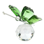 Estatueta de Borboleta de Cristal Decorativa