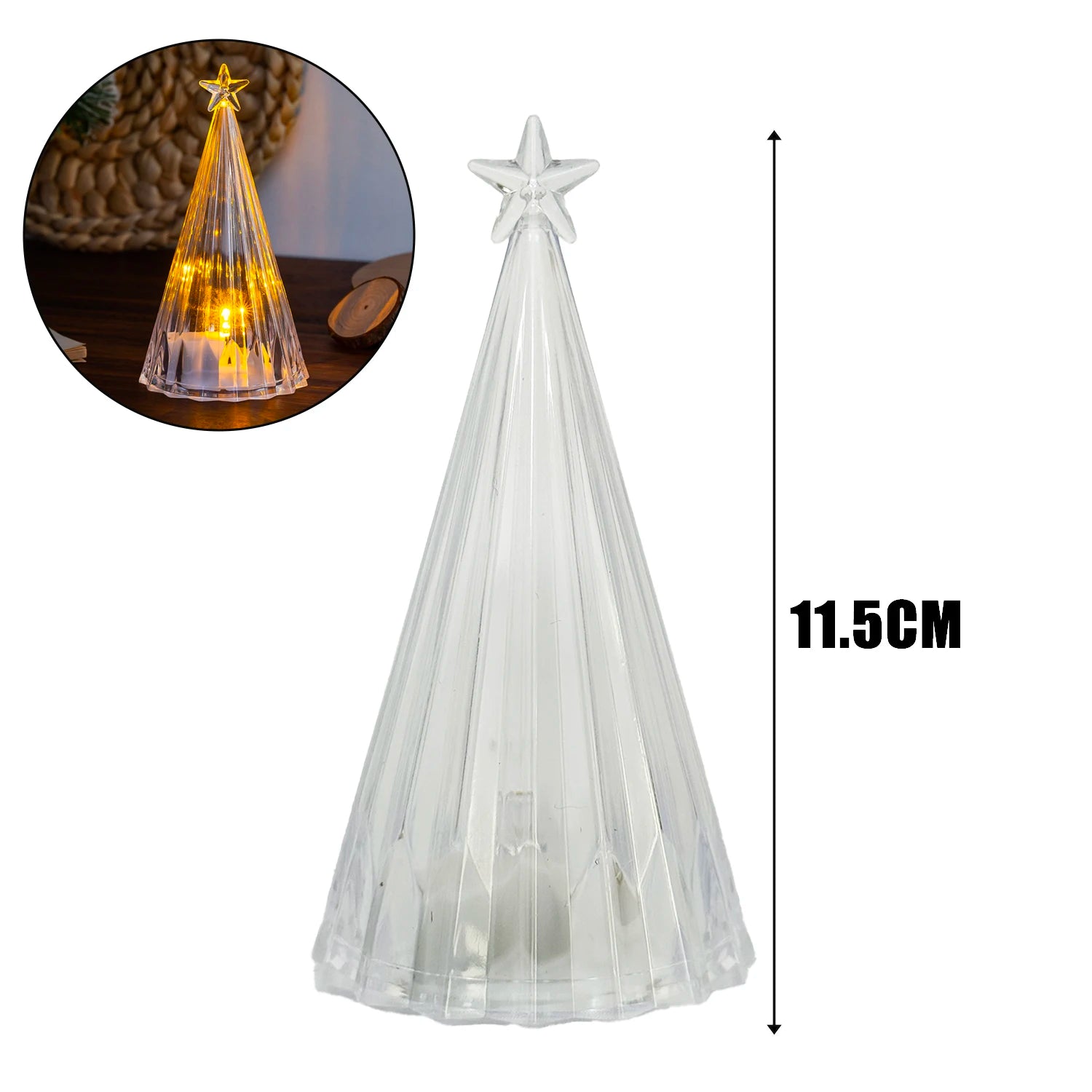 1/6 pçs decoração de natal romântico luz da noite luminosa árvore de natal presentes de ano novo festa de natal ornamento decoração de mesa do quarto