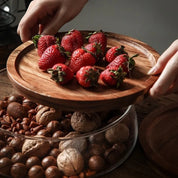 Recipientes de armazenamento de alimentos de vidro criativo com tampa de madeira cozinha lanche frutas doces porca organizador de armazenamento de artigos diversos para cozinha