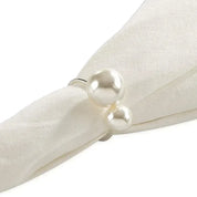 1-96 pçs elegantes guardanapo anéis pérola contas ouro guardanapo anel suportes decoração de casamento para jantar festa casa decoração de mesa