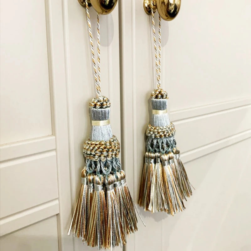 1pc borlas pendurado decoração artesanato franja de seda borla chaveiros escova diy decoração para sacos portas cortina marcadores chaves