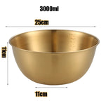 Conjunto de 3 Tigelas Douradas em Aço Inoxidável