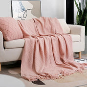 Nordic malha tv cobertores cama final decoração navio da gota xale sofá cobertor com borlas cachecol sofá emulação velo lance cobertor