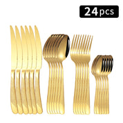 Conjunto de Talheres Criativos com 24pcs