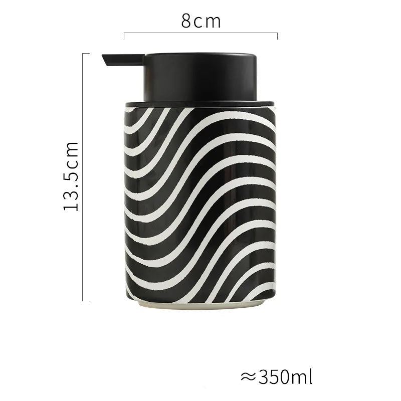 Garrafa De Cerâmica De Estilo Europeu para Loção, Recipiente De Espuma, Casa E Hotel Shampoo, Garrafa De Armazenamento De Água De Limpeza, Acessórios Do Banheiro