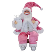 Decoração de personagem de natal pendurado decoração de árvore de natal boneca brinquedo 14 polegada sentado papai noel estátua presente