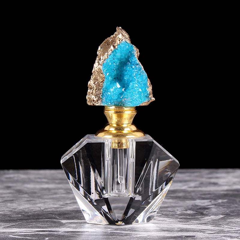 Garrafa de Perfume de Cristal Ágata Recarregável
