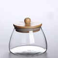Frasco de Vidro Selado com Tampa de Madeira