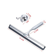 Rodo de silicone multiuso, raspador de parede, alça de aço inoxidável, limpador com gancho para cozinha, banheiro, janela, vidro limpo