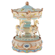 Brinquedo musical de resina artesanal, cavalo giratório, carrossel, caixa de música, artesanato, decoração de casa, brinquedos colecionáveis, presente de aniversário