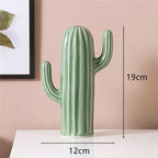Nordic cerâmica artesanato simulação cactus ornamentos arte decorativa mobiliário doméstico fotografia adereços decoração do quarto verde