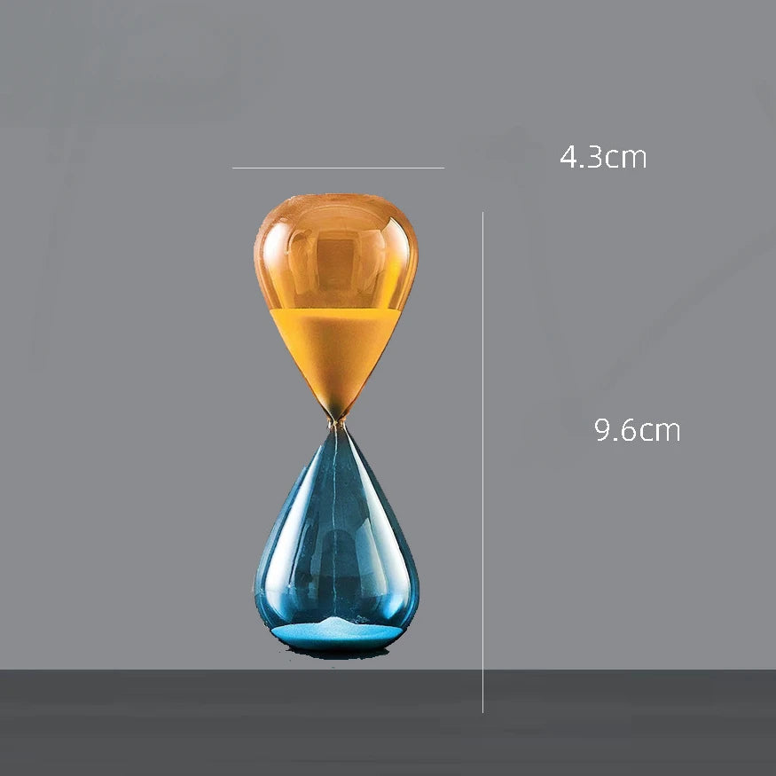 Ampulheta Minimalista em Vidro Colorido