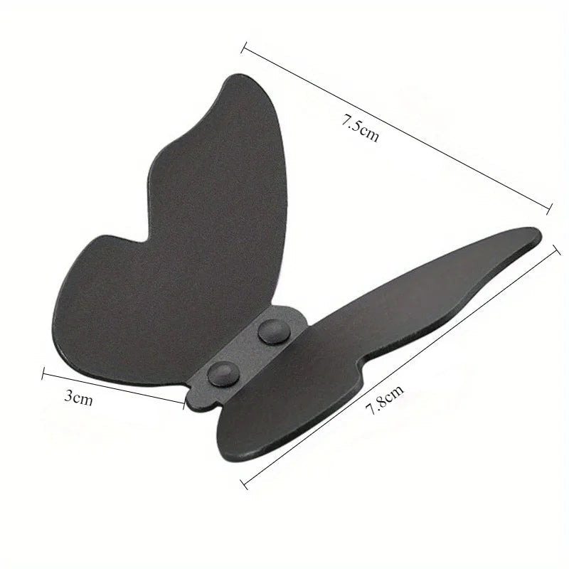 1pc criatividade borboletas gancho liga de alumínio elegante gancho de parede chave armazenamento cabide cozinha organizador do banheiro para