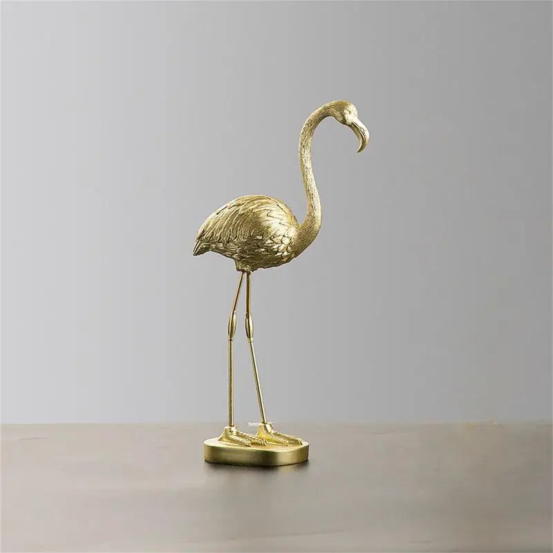 Adorno Flamingo Dourado