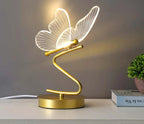 Nordic led candeeiros de mesa iluminação interior botão interruptor quarto cabeceira sala estar restaurante decoração casa borboleta lâmpada mesa