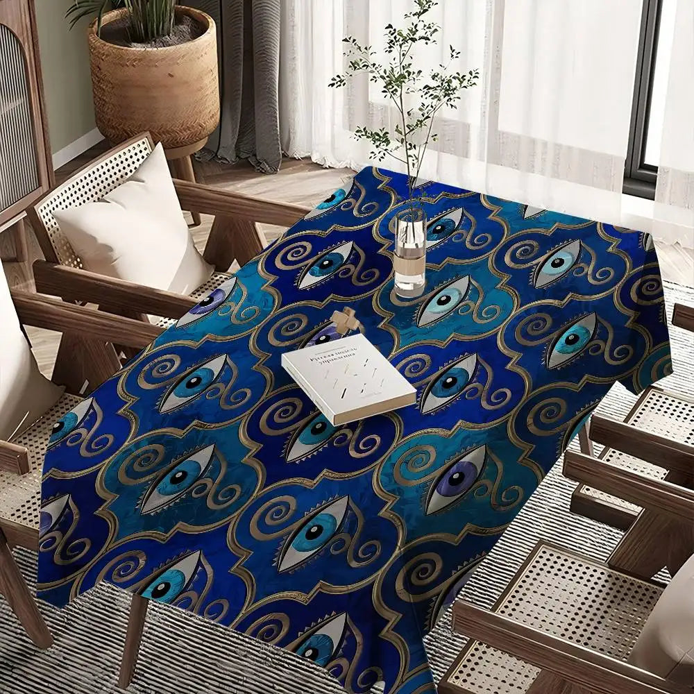 Nazar mau olhado árvore da vida toalha de mesa festa de aniversário casamento natal capa de mesa limpar pano decoração cobre retângulo