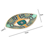 Criativo Devil Eye Imprime Bandeja De Armazenamento De Jóias, bandeja De Cerâmica Oval, Decoração De Varejo Doméstico, Ornamentos, 1 Peça