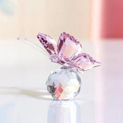 Estatueta de Borboleta de Cristal Decorativa