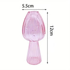 Vaso de cogumelo colorido criativo hidropônico vidro transparente aromaterapia vaso sala estar jantar desktop arte decoração