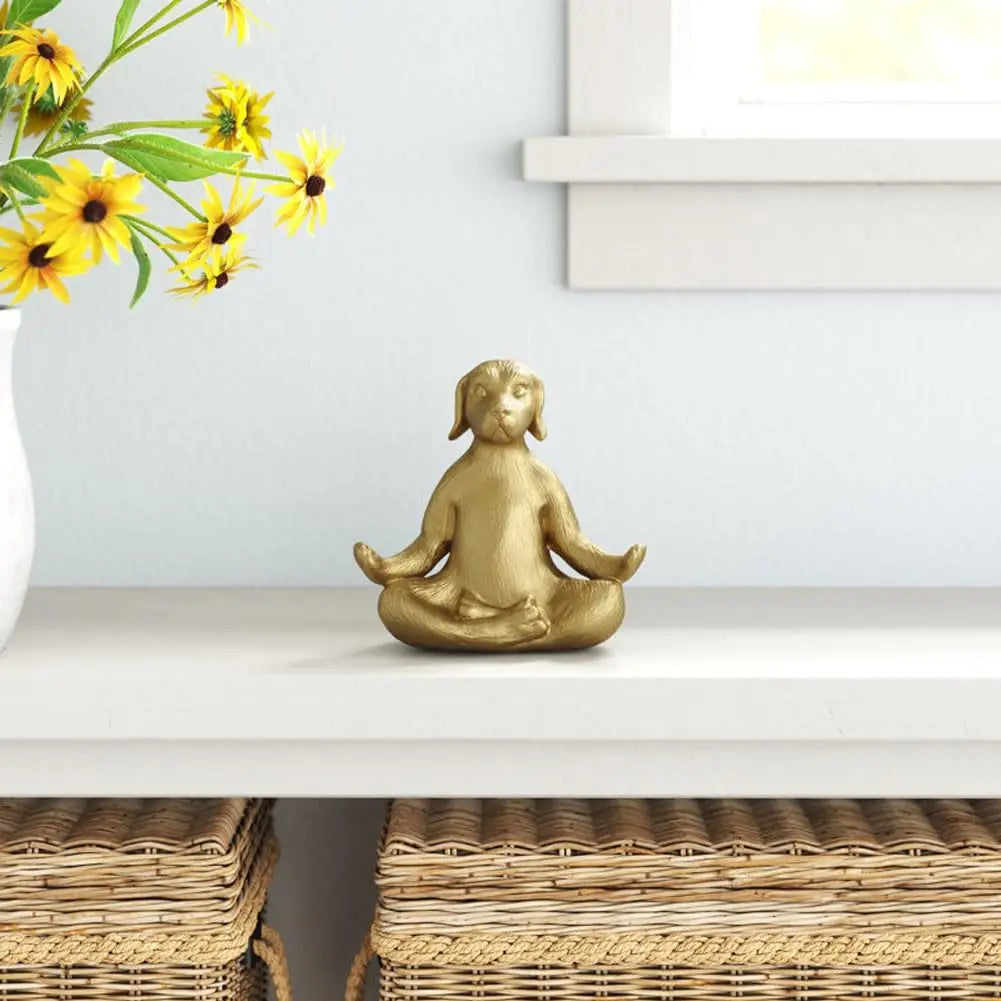 1pc estátua de meditação, estátua de yoga de cachorro, estátua de pose de yoga estátuas decorativas de jardim para pátio, gramado, quintal e decoração de jardim