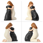A25F-Amo estátuas de estatuetas de meu cachorro, presentes de lembrança de amizade de anjo de cachorro, figuras esculpidas pintadas à mão para amantes de cães