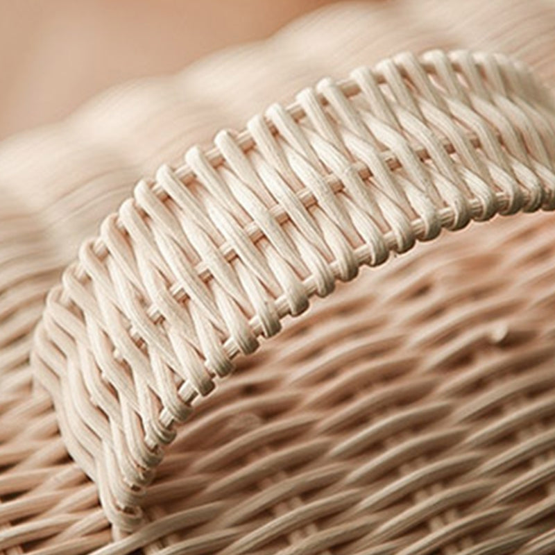 Handwoven Rattan Bread Basket, alimentos frutas e legumes servindo cestas, capa à prova de poeira, organizador despensa para cozinha