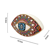 Artesanato de cerâmica criativo, decoração de casa, azul turco, esculturas de mau olhado, estátua de olho do diabo, estilo marrocos, ornamentos de mesa