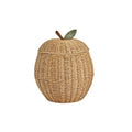 Boho artesanal tecido à mão rattan natural em forma de pêra cesta de armazenamento organizador bandeja de mesa decoração para casa padrão de frutas eco-amigável