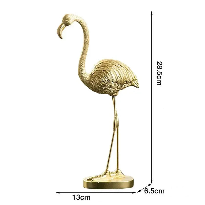 Adorno Flamingo Dourado