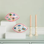 Artesanato de cerâmica criativo, decoração de casa, azul turco, esculturas de mau olhado, estátua de olho do diabo, estilo marrocos, ornamentos de mesa