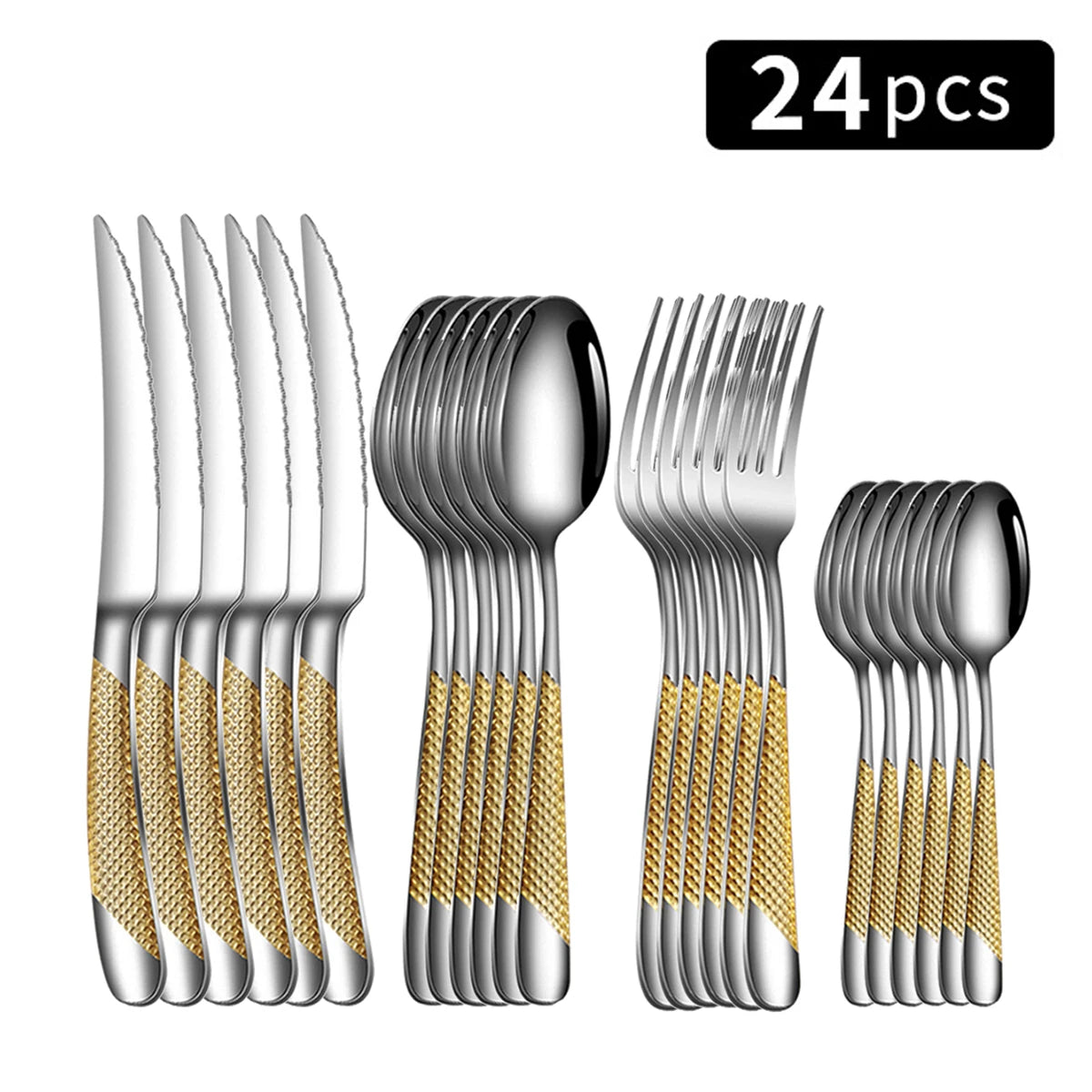 Conjunto de Talheres Criativos com 24pcs