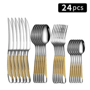 Conjunto de Talheres Criativos com 24pcs