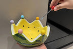 Prato de frutas melancia criativo cerâmica conjunto garfo frutas grande capacidade sala estar mesa café tigela frutas ornamentos bonitos